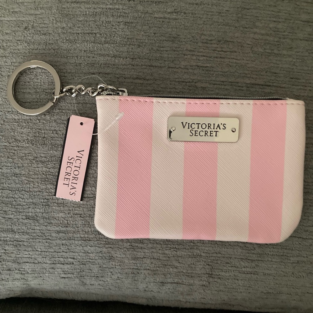 Victoria's Secret Pink and White Striped Pouch